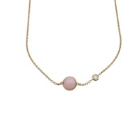 18K 玫瑰金 Possession 粉紅蛋白石 鑽石 項鍊【Piaget 伯爵】