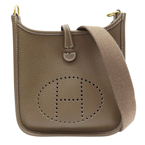 灰色 TC牛皮 Mini Evelyne 18 肩背包 Z刻 金扣