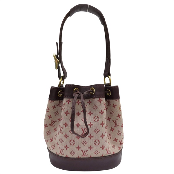 紅色 緹花帆布 Noelie 水桶 手提包 M92686