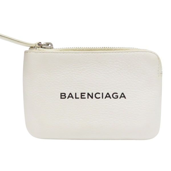 白色 牛皮 Everyday 拉鍊零錢包