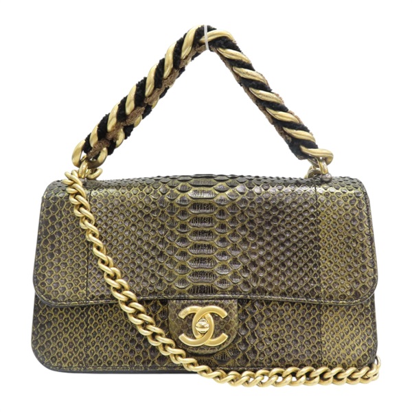 黑色 金色 蛇皮 鍊帶 Straight 兩用包