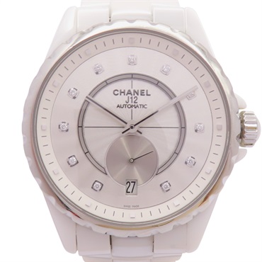 白色錶盤 11PD鑽石 陶瓷 不鏽鋼 J12 腕錶【CHANEL 香奈兒】 H4345
