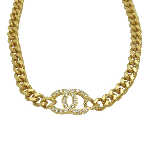 CC 水晶 金屬 項鍊【CHANEL 香奈兒】