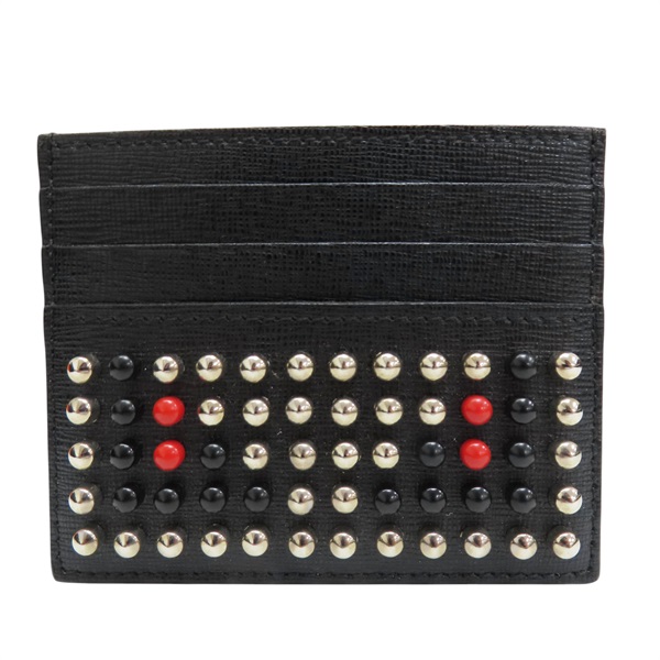 黑色 牛皮 圓鉚釘 名片夾