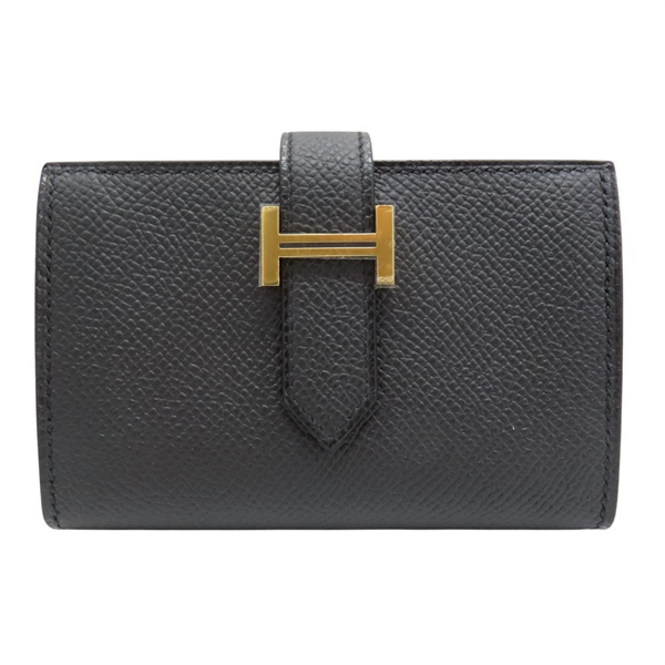 黑色 Epsom牛皮 Bearn 卡片 零錢包 K刻 金扣 K刻/AI/004/KI