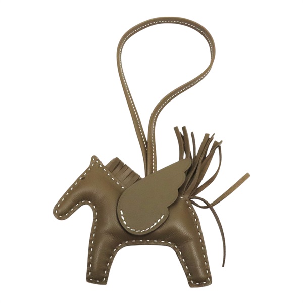 大象灰 羊革 Rodeo Pegase PM 吊飾 W刻【HERMES 愛馬仕】