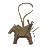 大象灰 羊革 Rodeo Pegase PM 吊飾 W刻【HERMES 愛馬仕】