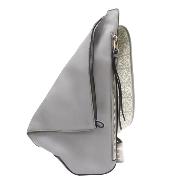 灰色 牛皮 肩背包 #052242