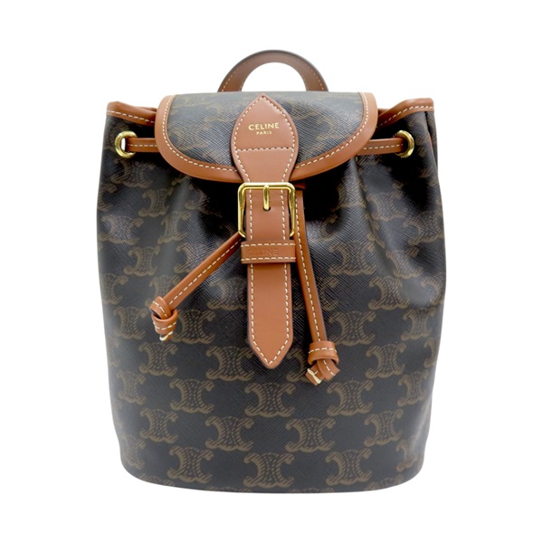 棕色 Triomphe 帆布 Mini 後背包