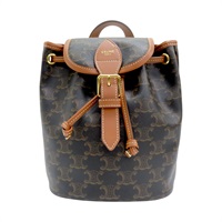 棕色 Triomphe 帆布 Mini 後背包