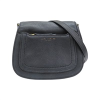 黑色 牛皮 馬鞍包 斜背包