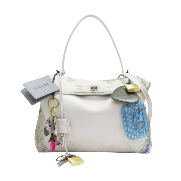 白色 牛皮 Rodeo 限量款 手提包 兩用包