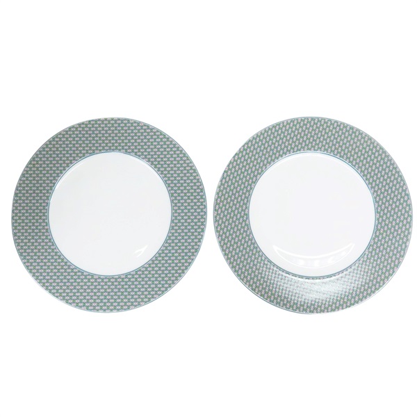 綠色 陶瓷 盤子兩入