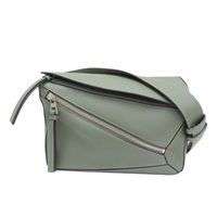 綠色 牛皮 Puzzle 斜肩包 #062231