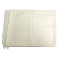 米白 羊毛 真絲 圍巾【HERMES 愛馬仕】