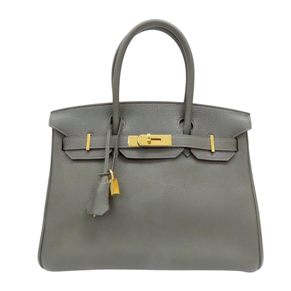 綠色皮革 Birkin 30 柏金包 手提包 金扣【HERMES 愛馬仕】