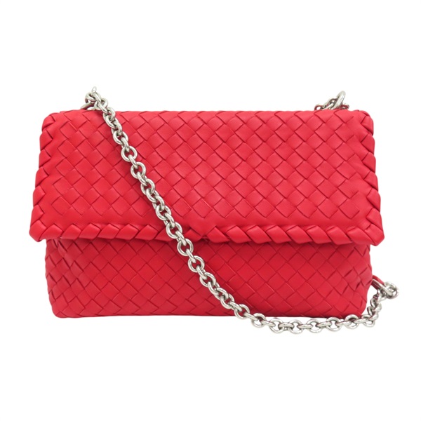 紅色 編織 皮革 Olimpia 肩背包