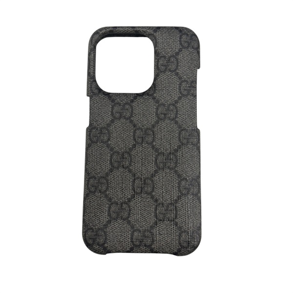 烏木色 PVC塗層帆布 IPHONE 15PRO 手機殼 【GUCCI 古馳】 #760213