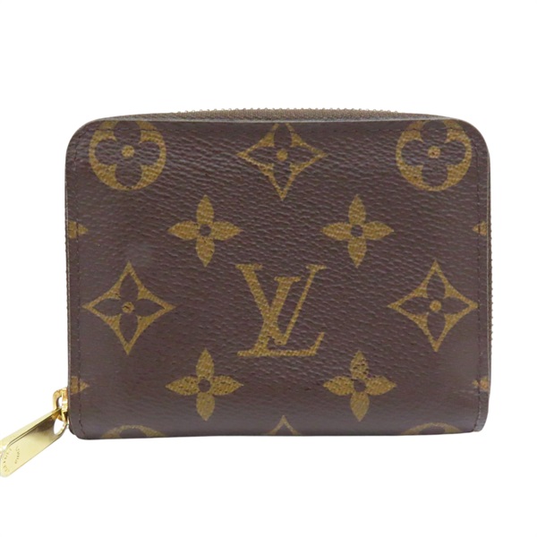 棕色 原花 帆布 Zippy Coin Purse 拉零錢包 M60067