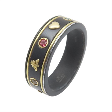 黑色 18K玫瑰金 水鑽 【GUCCI 古馳】 527095