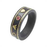 黑色 18K玫瑰金 水鑽 【GUCCI 古馳】 527095