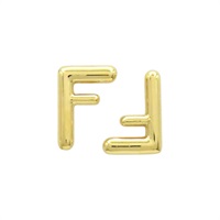 金色 鍍金 FF 耳環【FENDI 芬迪】