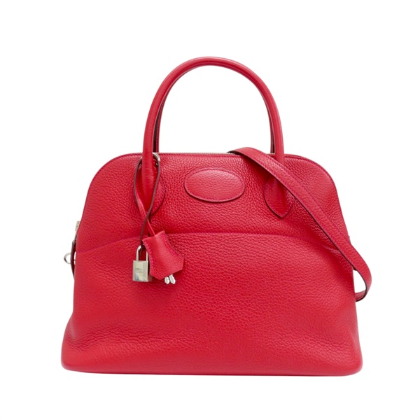 紅色皮革 Bolide 31 柏莉包 两用包 A刻 銀扣 A MM 012 HT