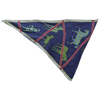 深藍色 喀什米爾 絲綢 菱形巾 圍巾【HERMES 愛馬仕】