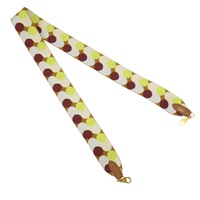 棕色 帆布 紅白黃圓圈 肩背帶 Z刻【HERMES愛馬仕】