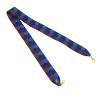 黑色 帆布 紅藍圓點 背帶 Z刻【HERMES愛馬仕】