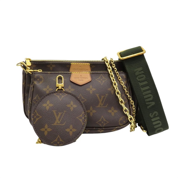 棕色 原花帆布 Multi Pochette Accessoire 肩背包【LOUIS VUITTON LV 路易威登】 M44813