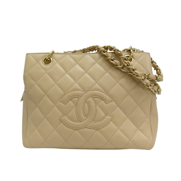 米色 荔枝紋牛皮 Petit Timeless Tote PTT 鍊帶 肩背包【CHANEL 香奈兒】