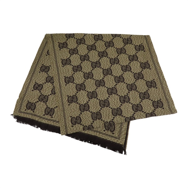 米/棕色 羊毛 圍巾 625898【GUCCI 古馳】 625898