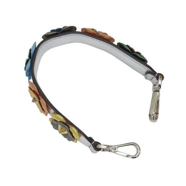 銀色 牛皮 短背帶【FENDI 芬迪】 EC-23553