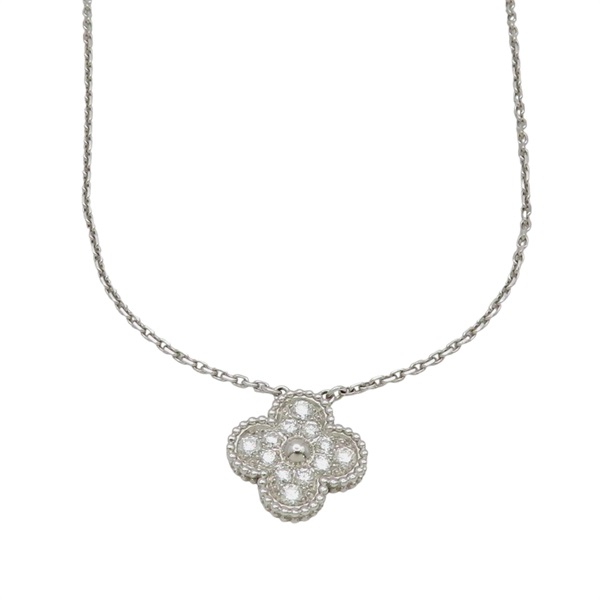 18K白金 鑽石 Vintage Alhambra 項鍊【Van Cleef ＆ Arpels 梵克雅寶】 ARA46100