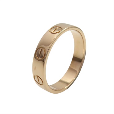18K玫瑰金 Mini Love 戒指 #47【Cartier 卡地亞】 B4085247