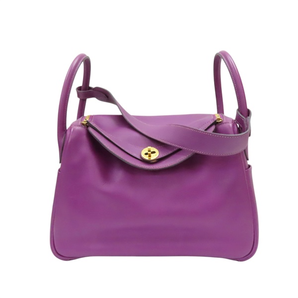 紫色皮革 Lindy 30 肩背包 Z刻