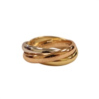 18K 三色金 Trinity 三環戒指 49【Cartier 卡地亞】 B4234249