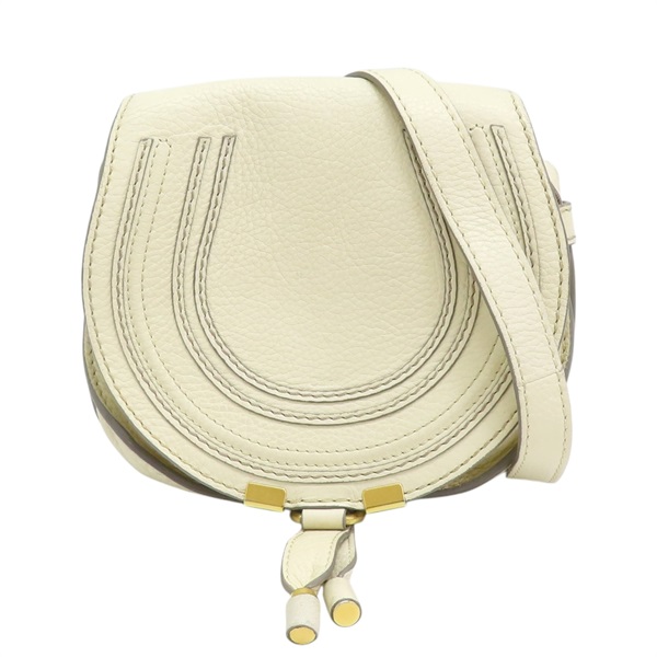 米白色 牛皮 Marcie Saddle 斜背包