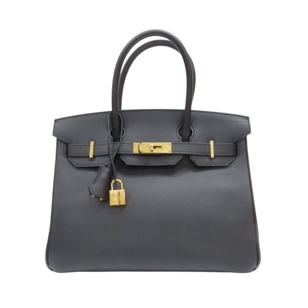 黑色 Epsom牛革 Birkin 30 柏金包 手提包 A刻 金扣 A IS 960 AH