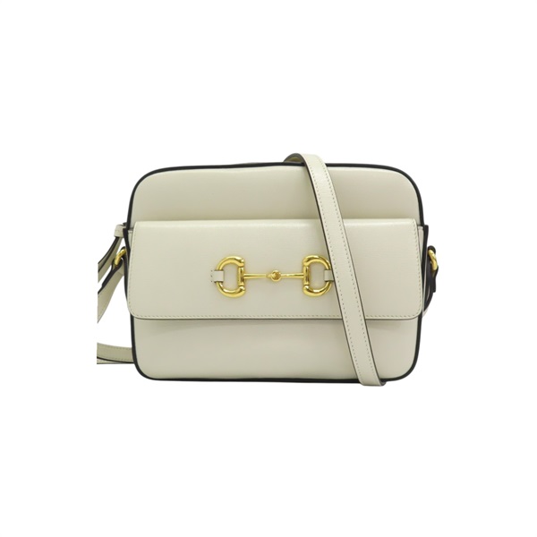 白色 牛皮 Horsebit 1955 肩背包 645454