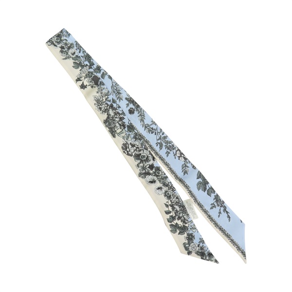 藍色 絲綢 Twilly 絲巾【FENDI 芬迪】