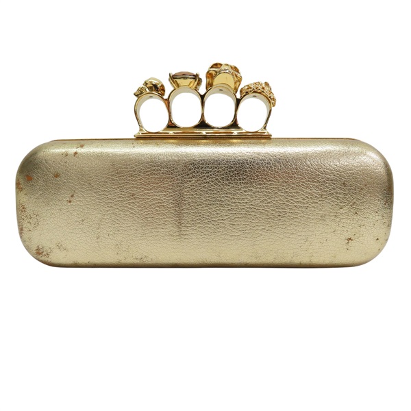 金色 牛皮 指扣包【Alexander McQueen 亞歷山大麥昆】 229232