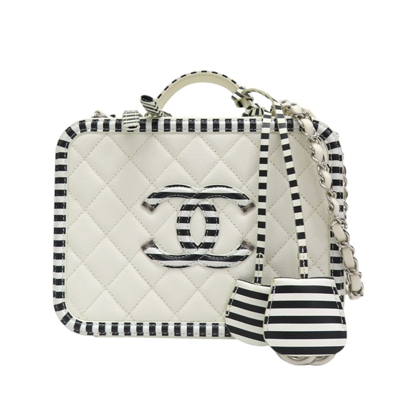 白色荔枝紋 化妝包 兩用包 (無卡) A93343