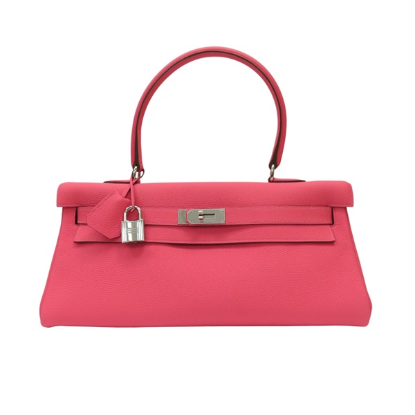 唇膏粉 Togo牛革 Shoulder Kelly 手提包 □Q刻 銀扣