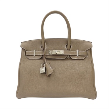 大象灰 Togo牛皮 Birkin 30 柏金包 手提包 U刻 銀扣【HERMES 愛馬仕】
