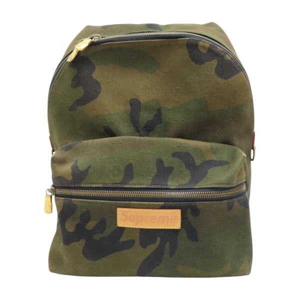 綠色 迷彩帆布 Supreme聯名款 Apollo 後背包【LOUIS VUITTON LV 路易威登】 M44200