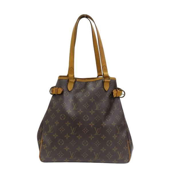 棕色 原花帆布 Batignolles Vertical 托特包 肩背包 M51153