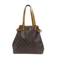 棕色 原花帆布 Batignolles Vertical 托特包 肩背包 M51153