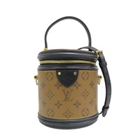 棕色 原花帆布 Cannes 圓筒包 兩用包 M43986